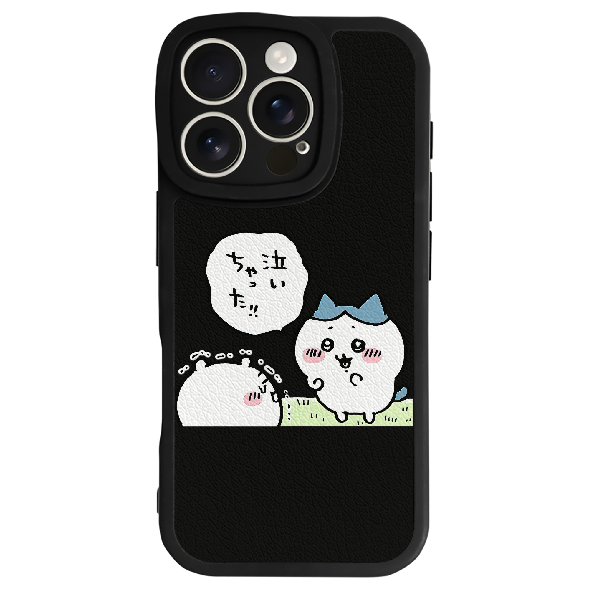 （画像用） ちいかわ ハチワレ Chii-kawa hachiware 【iPhone 16シリーズ対応】シリコンスマホケース（レザー調） 材質：シリコン